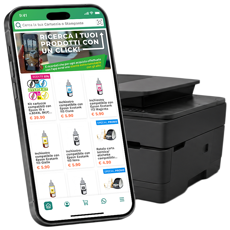 La Prima App Per cercare Cartucce Compatibili