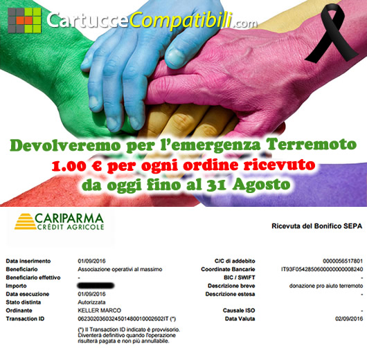 Donazione per emergenza terremoto