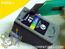 Istruzioni per la ricarica cartucce Canon CL-41, CL-51, CL-511, CL-513, CL-514, CL541XL