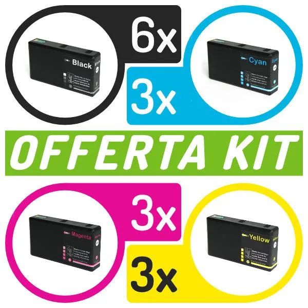 Kit cartucce compatibili con Epson<br>15 x T7021/2/3/4