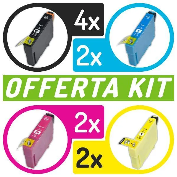 Kit cartucce compatibili con Epson<br>10 x n.29XL BK/C/M/Y